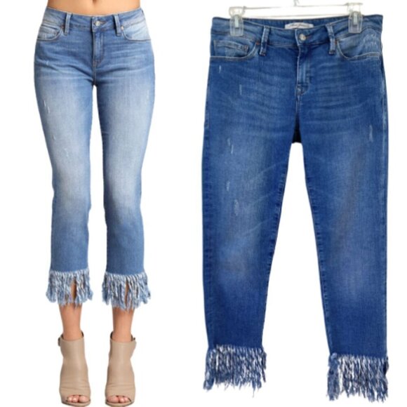 Mavi Denim - MAVI Kerry Straight Leg Fringe Hem Jeans Size 28